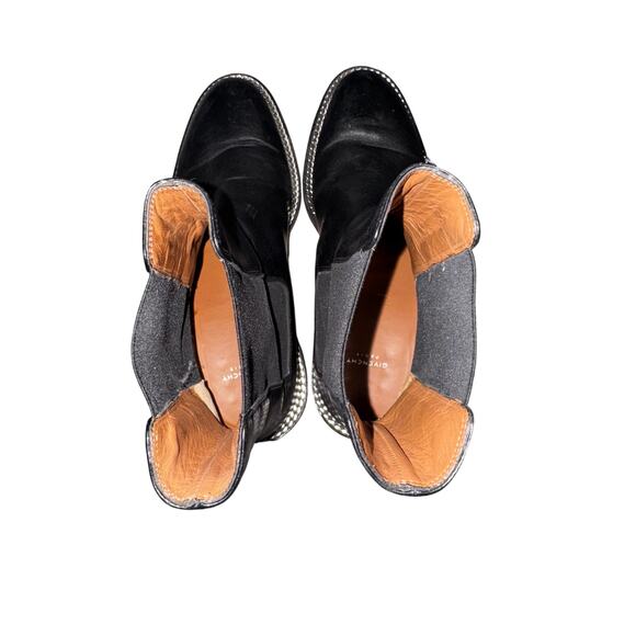 Givenchy Leather Chain Link Accents Chelsea Boots In Black Size 10-10.5 Estimate - Picture 3 of 7